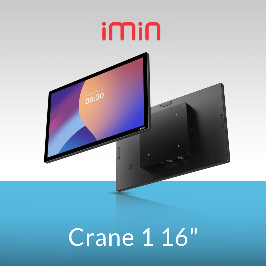 iMin POS Crane 1 16-inch device for retail point-of-sale systems and efficient checkout operations.