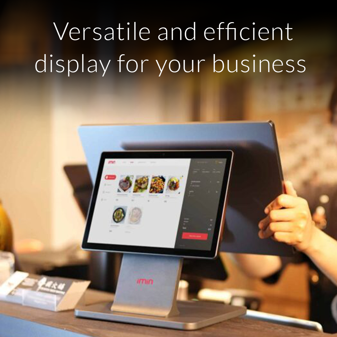Swan 1 Display, a versatile and efficient display designed for business, offering easy installation, flexible stand, and compatibility with various operating systems for retail and hospitality environments.
