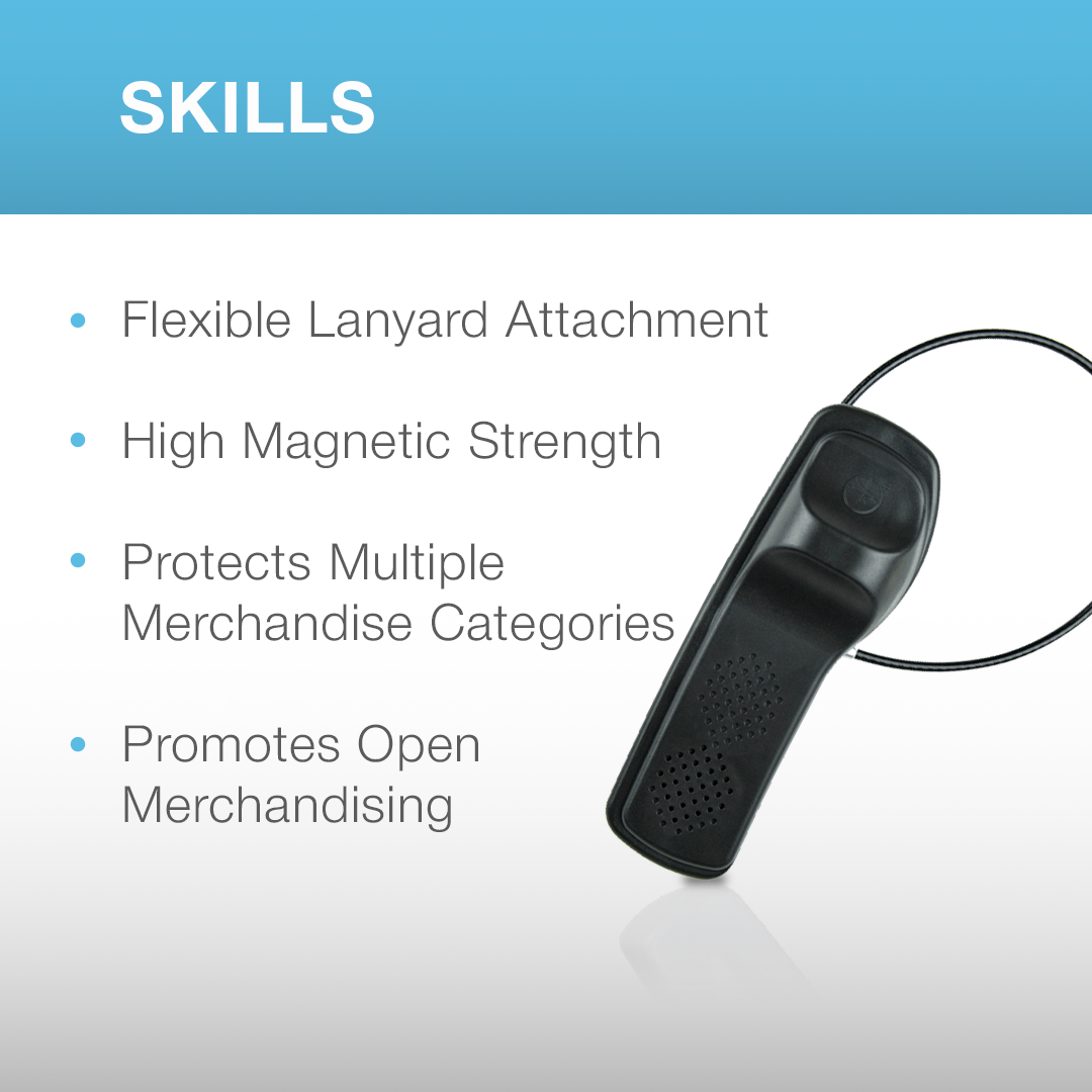 Alarming Supertag 15cm Lanyard – Flexible lanyard, high magnetic strength, versatile protection, and open merchandising benefits.