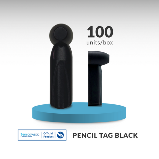 Pencil Tag Black – 100 units per box. High-security anti-theft tags designed for retail loss prevention. Durable and reliable protection for a wide range of merchandise.