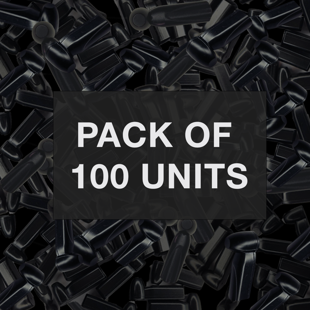 Pencil Tag Black – Pack of 100 units. Bulk pack offering reliable acousto-magnetic anti-theft protection for retail items, ideal for securing apparel and other merchandise with efficient loss prevention.