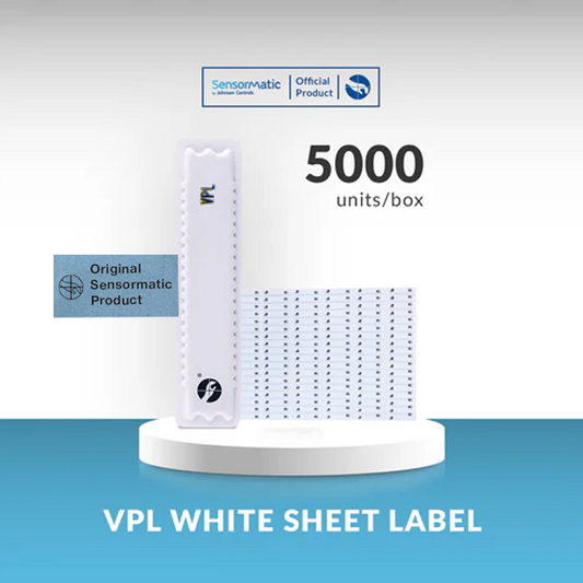 VPL White Sheet Label - Original Product Sensormatic