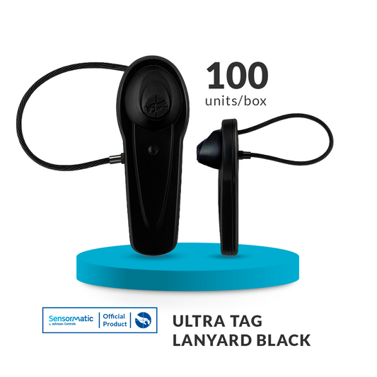 Ultra Tag Magnetic Lanyard (9kg) Black - Pack of 100 - Original Product Sensormatic