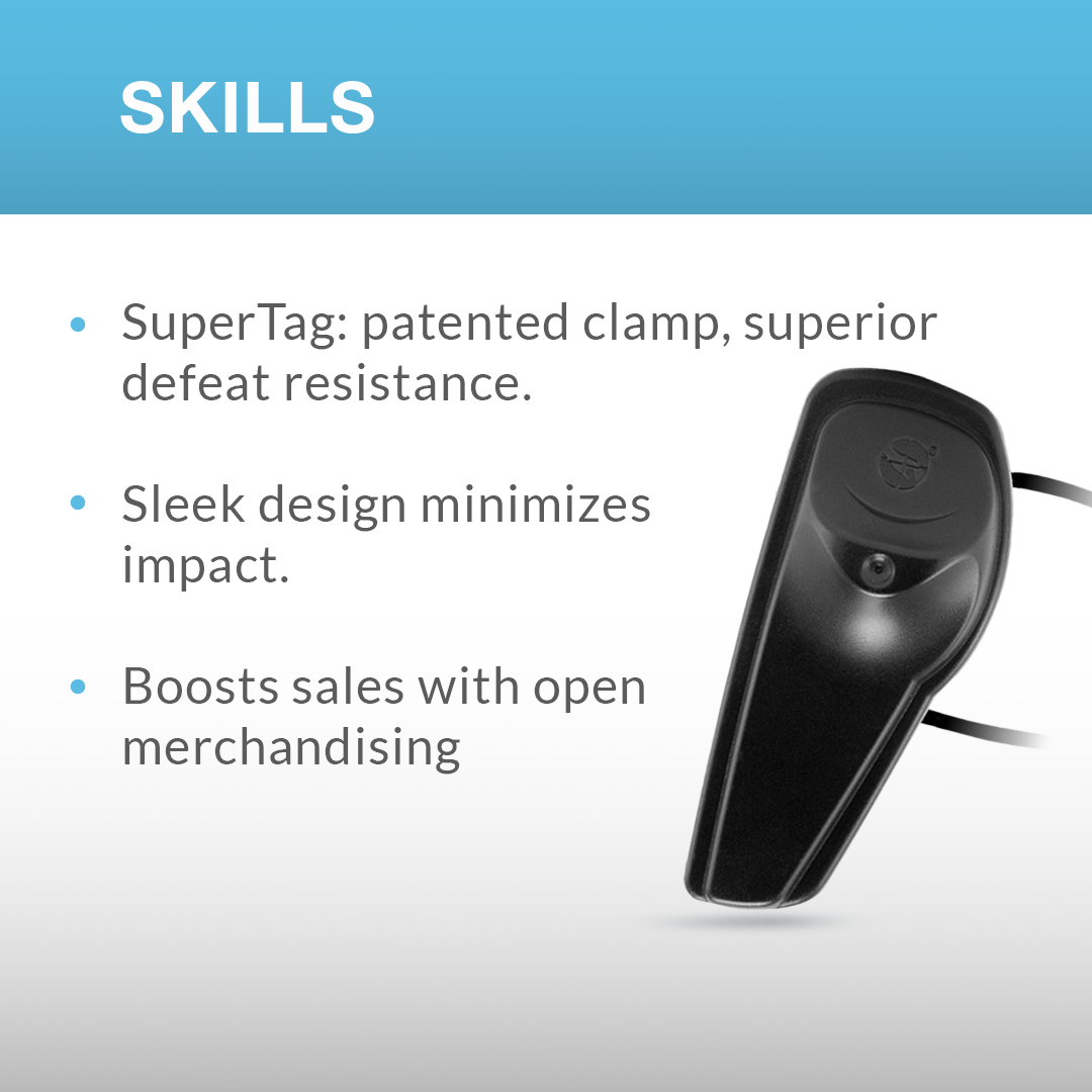 SuperTag III Integral Lanyard Black - Original Product Sensormatic