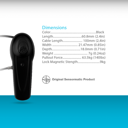 Ultra Tag Magnetic Lanyard (9kg) Black - Pack of 100 - Original Product Sensormatic