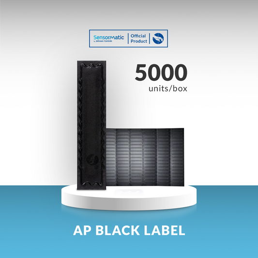 AP Sheet Label Black - Case of 5,000 - Original product Sensormatic