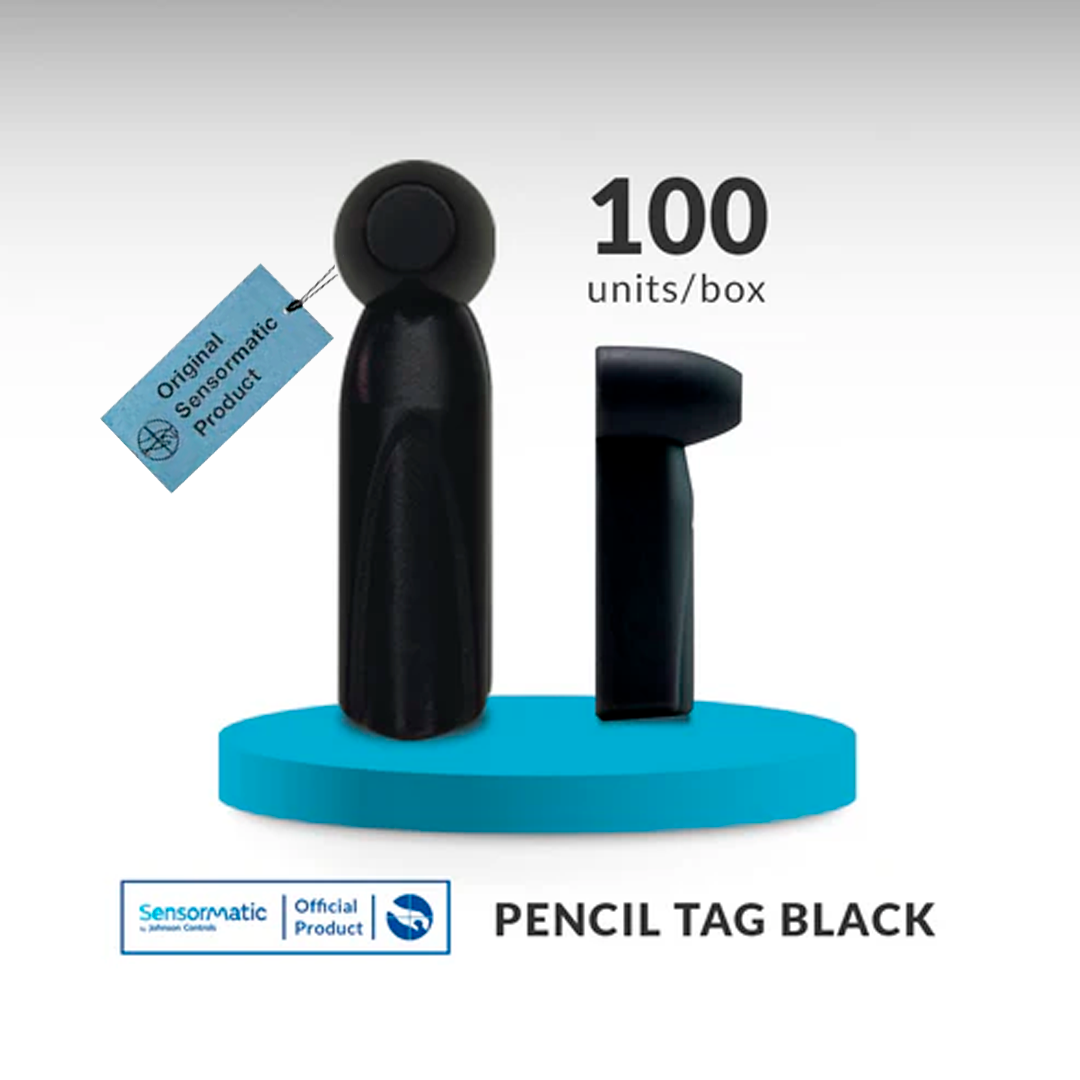 Magnetic 9kG Pencil Black Tag - Pack of 100 - Original Product Sensormatic