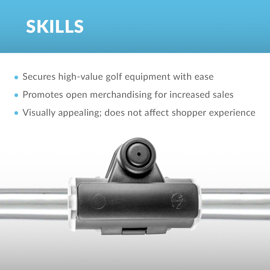Golf Club Security Tag 9kg – Secures high-value equipment, enables open merchandising, and maintains a visually appealing shopper experience.