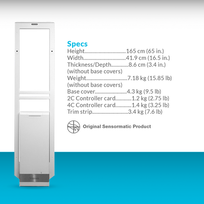 Dual Synergy 2.5m Self-Contained Pedestal | Original Product Sensormatic | Advanced AM detection system designed to provide reliable merchandise protection and wide aisle coverage in modern retail environments.