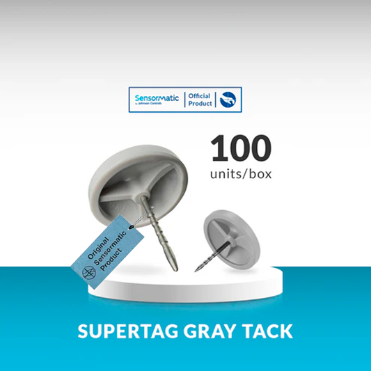 SuperTag Gray Tack - Magnetic AM/RFID - Pack of 100 - Original Product Sensormatic