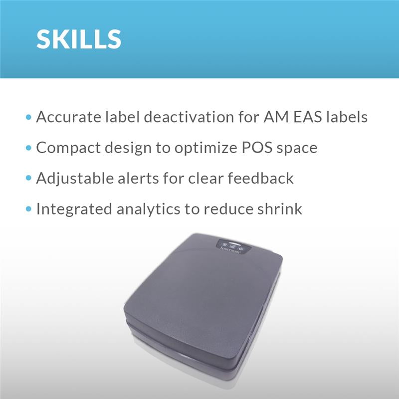 Value Deactivator Tabletop – Accurate AM EAS label deactivation, compact design, adjustable alerts, and integrated analytics to reduce shrink.