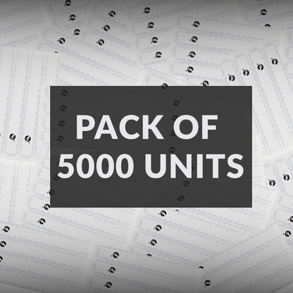 Bulk inventory pack of 5000 units of Sensormatic HBC acousto-magnetic sheet labels for source tagging.