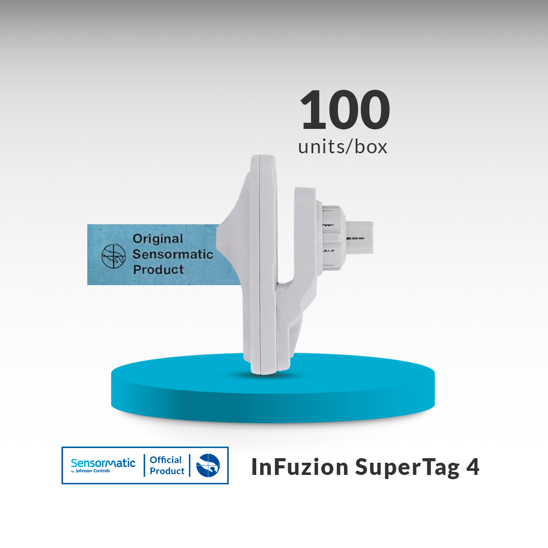InFuzion SuperTag 4 one-piece security tag for high-efficiency apparel and merchandise protection.