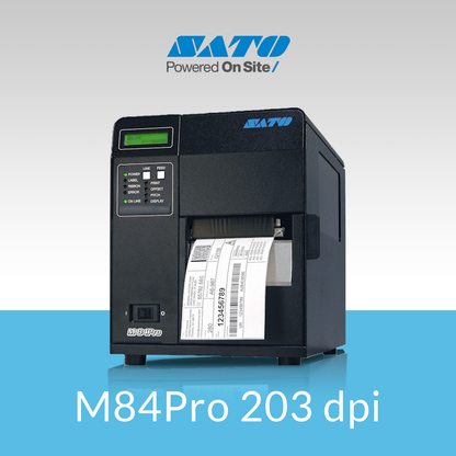 SATO M84Pro 203 dpi compact thermal label printer front view