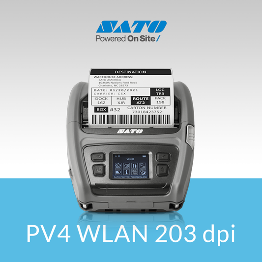 SATO PV4 WLAN 203 dpi compact thermal label printer for barcode printing