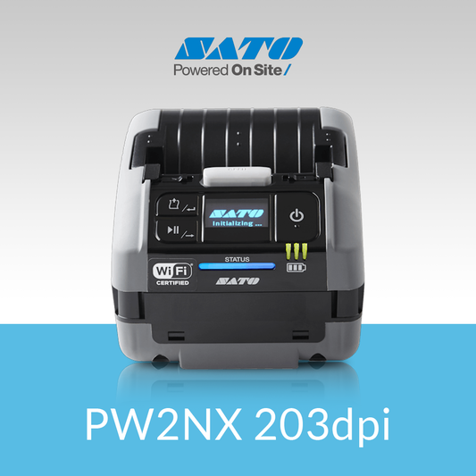 SATO PW2NX 203 dpi portable thermal label printer for barcode printing