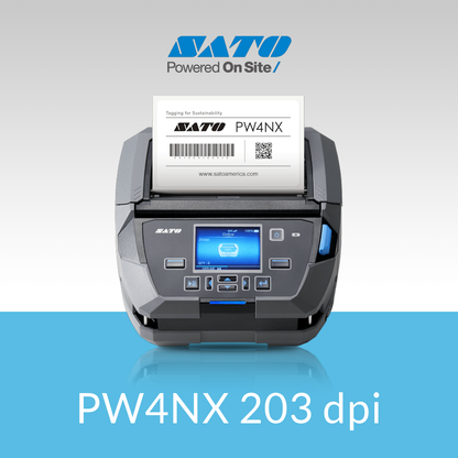 SATO PW4NX 203 dpi portable thermal label printer for barcode printing