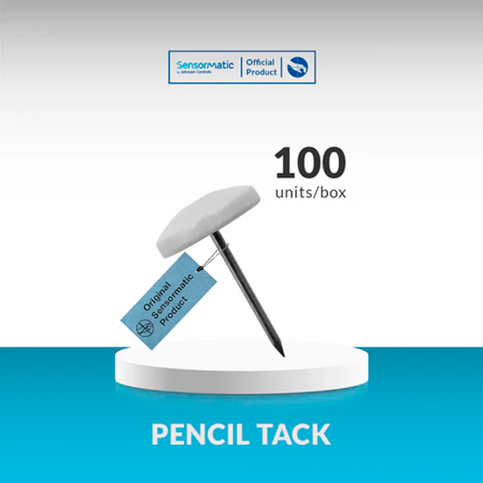 Sensormatic Pencil Tack SMJ6016 box pack showing 100 units for delicate retail merchandise protection.